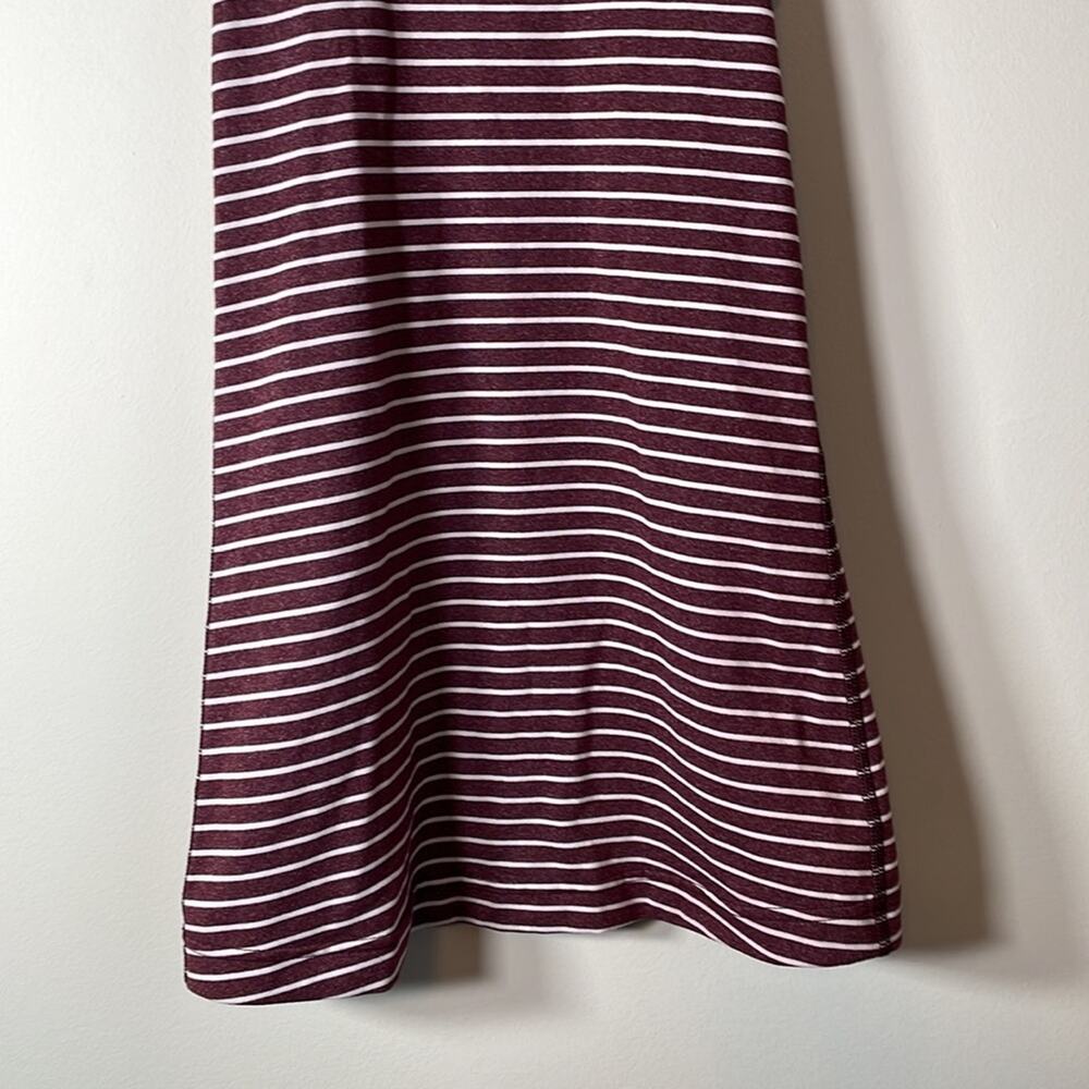 Lululemon Cool Racerback West2east Stripe Heathered Bordeaux Drama Tank Top Sz 2 - Picture 5 of 9